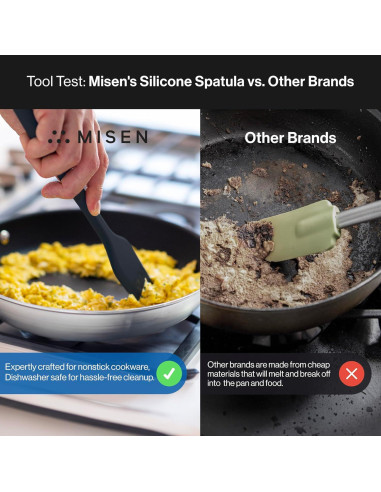 Espátula de Silicona Misen Grande Antiadherente - Apta para Lavavajillas