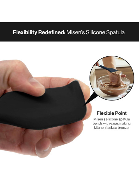 Espátula de Silicona Misen Grande Antiadherente - Apta para Lavavajillas