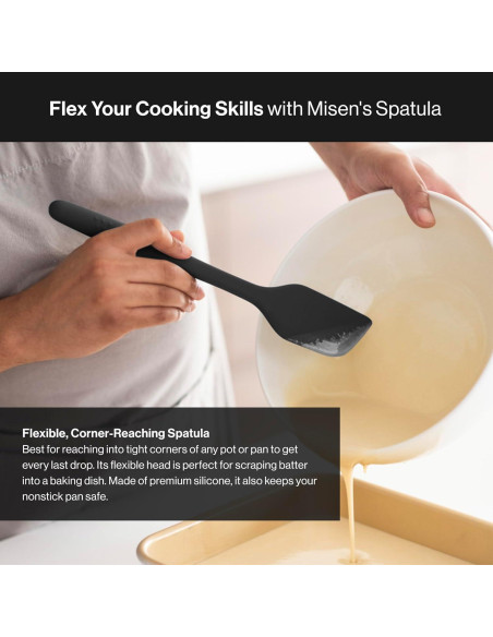 Espátula de Silicona Misen Grande Antiadherente - Apta para Lavavajillas