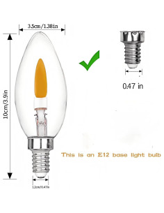 Bombillas E12 de Llama Parpadeante HEWA-Tech C35 - Paquete de 6 2