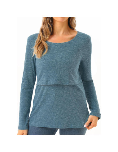 Camisetas de Lactancia Manga Larga Bearsland 3 Paquetes