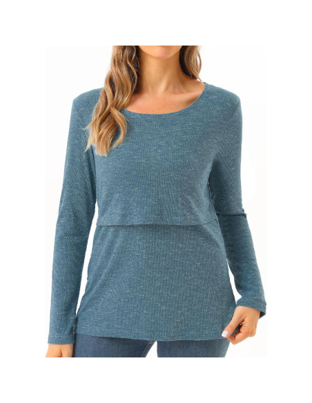 Camisetas de Lactancia Manga Larga Bearsland 3 Paquetes