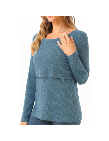 Camisetas de Lactancia Manga Larga Bearsland 3 Paquetes