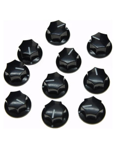 Perillas de Efecto Dopro 10pcs Negras para Amplificador 6.35mm