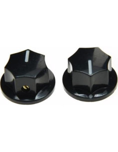Perillas de Efecto Dopro 10pcs Negras para Amplificador 6.35mm 2