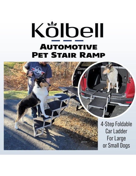 Escalera Plegable para Mascotas KOLBELL - Aluminio Antideslizante 68kg Escalera Plegable para Mascotas KOLBELL - Aluminio Antideslizante 68kg