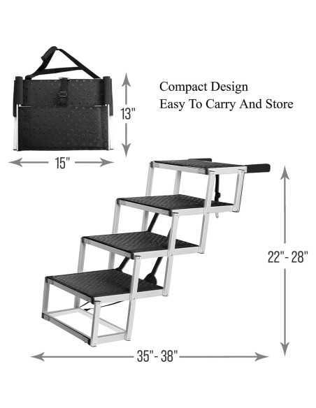 Escalera Plegable para Mascotas KOLBELL - Aluminio Antideslizante 68kg Escalera Plegable para Mascotas KOLBELL - Aluminio Antideslizante 68kg