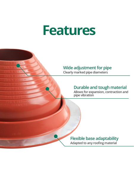 Bota de Techo Flexible Benfar 7 para Tubería 15-28 cm