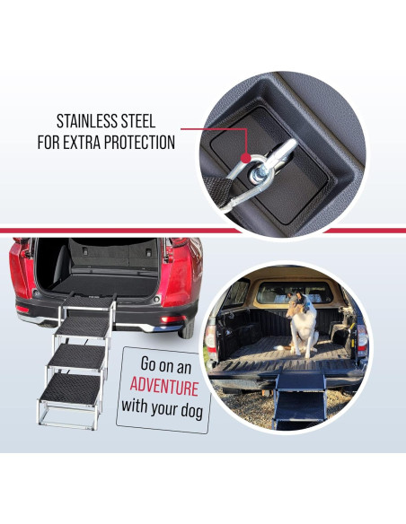 Escalera Plegable para Mascotas KOLBELL - Aluminio Antideslizante 68kg Escalera Plegable para Mascotas KOLBELL - Aluminio Antideslizante 68kg