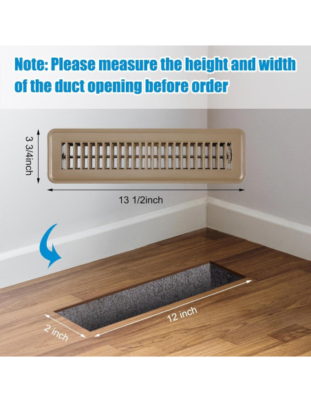 12 Cubiertas de Registro de Piso de Acero 2x30 cm Marrón