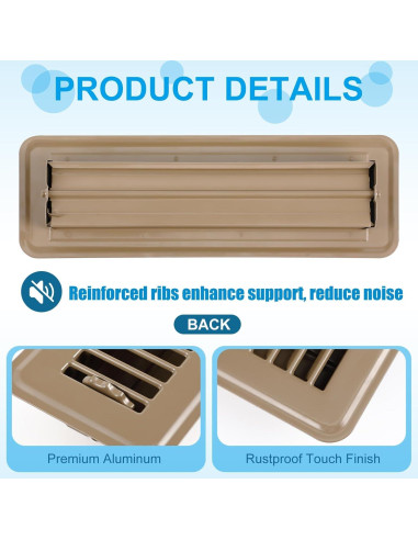 12 Cubiertas de Registro de Piso de Acero 2x30 cm Marrón