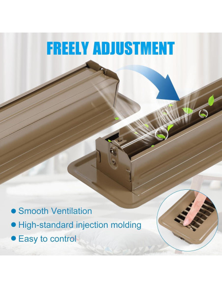 12 Cubiertas de Registro de Piso de Acero 2x30 cm Marrón