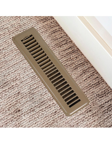 12 Cubiertas de Registro de Piso de Acero 2x30 cm Marrón