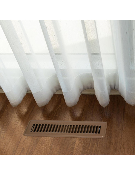 12 Cubiertas de Registro de Piso de Acero 2x30 cm Marrón