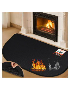 Alfombra Ignífuga para Chimenea TOHONFOO 0.71x1.22m Antideslizante