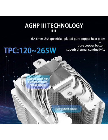 Enfriador de CPU Thermalright PA120 SE ARGB 6 Tubos Calor