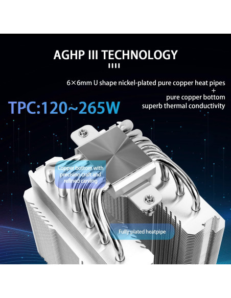 Enfriador de CPU Thermalright PA120 SE ARGB 6 Tubos Calor