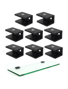 Soportes de Estante de Vidrio WANLIAN 8 Pcs Aluminio 6.35 mm