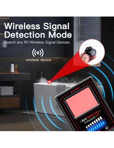 Detector de Cámaras Ocultas SELOWEA S119 - Portátil y Avanzado