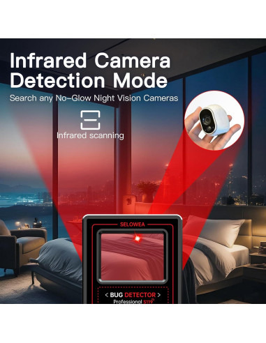 Detector de Cámaras Ocultas SELOWEA S119 - Portátil y Avanzado