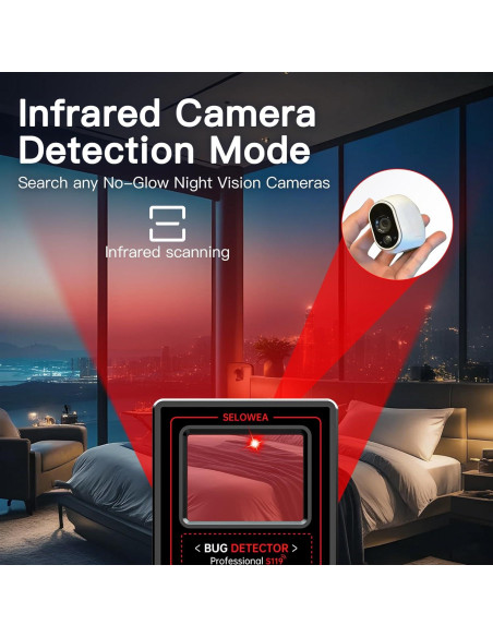 Detector de Cámaras Ocultas SELOWEA S119 - Portátil y Avanzado