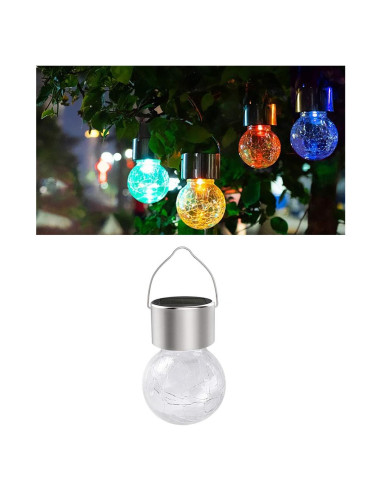 Luz LED Solar Colgante KIMI HOUSE Multicolor 12.8 cm
