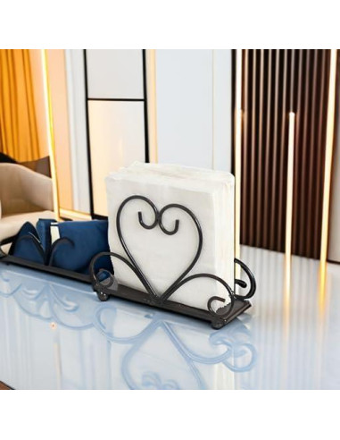 Soporte de Servilletas de Metal Owlgift Negro 190g