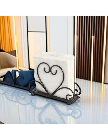 Soporte de Servilletas de Metal Owlgift Negro 190g