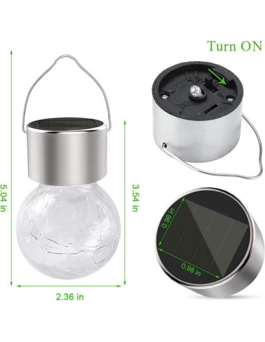 Luz LED Solar Colgante KIMI HOUSE Multicolor 12.8 cm