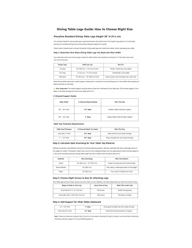Patas de Mesa Curva Flowyline de Metal Negro 71.1 cm Ajustables