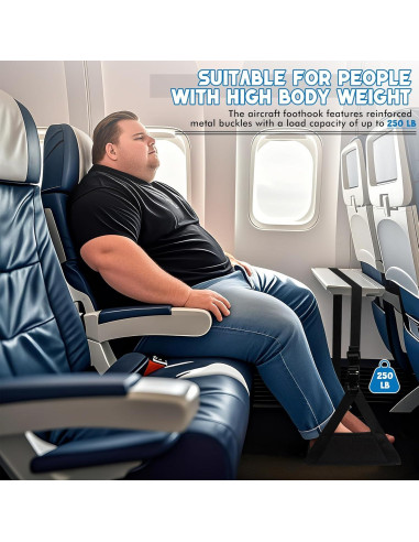 Hamaca para pies de avión Quinnsus ajustable 43-71 cm