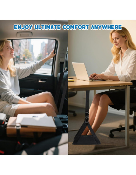 Hamaca para pies de avión Quinnsus ajustable 43-71 cm