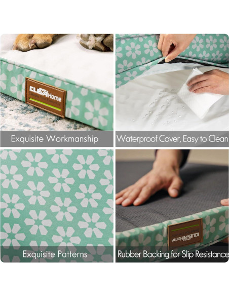 Cama Ortopédica para Perros ClevaHome 91x68cm Impermeable