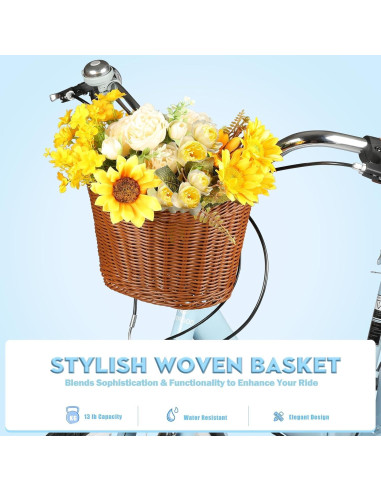 Bicicleta de Playa Plegable Kaiwrxin 26" 7 Velocidades Azul