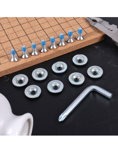 Juego de Tornillos para Snowboard BOXOB 16 Piezas Acero Inoxidable