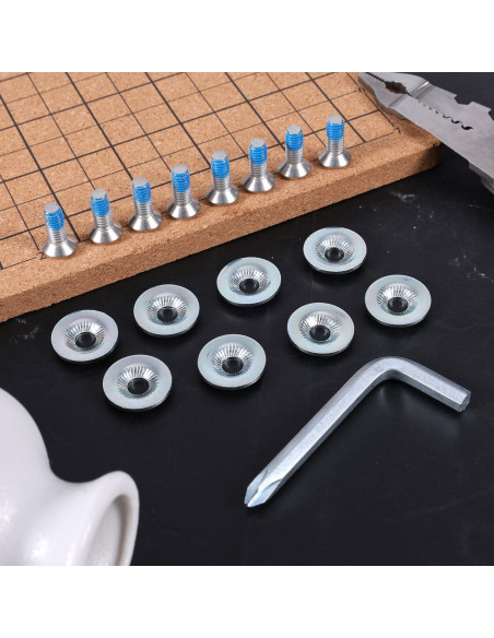 Juego de Tornillos para Snowboard BOXOB 16 Piezas Acero Inoxidable