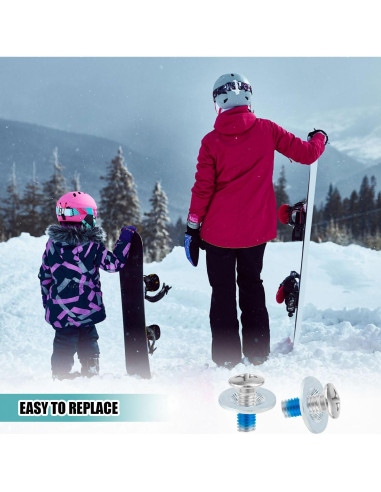 Juego de Tornillos para Snowboard BOXOB 16 Piezas Acero Inoxidable