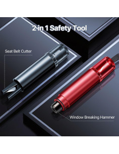 Martillo de Seguridad VisionSync CA005 2 en 1 Cortador y Rompedor 2