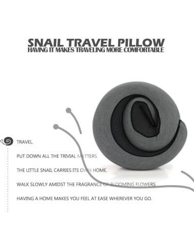 Almohada de Viaje VOTEUR para Cuello Espuma de Memoria Gris