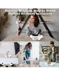 Soporte Giratorio de Exhibición 16 cm Negro - Ideal para Productos 2