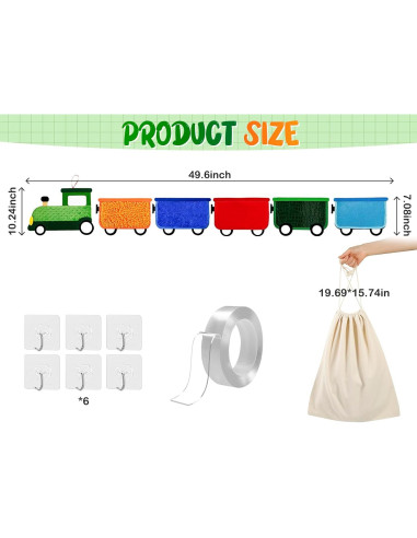 Panel de Pared Sensorial Loninak Tren 101.6x30.5cm para Niños