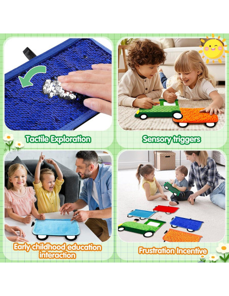 Panel de Pared Sensorial Loninak Tren 101.6x30.5cm para Niños