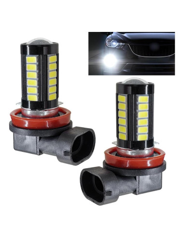 2 Bombillas LED H11 LHDOS Luz de Niebla 1500 Lumen 6500K
