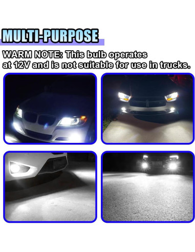2 Bombillas LED H11 LHDOS Luz de Niebla 1500 Lumen 6500K