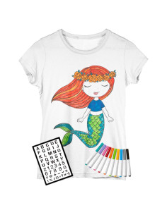 Camisa para Colorear Niñas DaVinci en Ti 100% Algodón