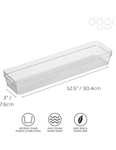 Organizador de Cajones Oggi Claro 31.75x7.62x6.35 cm Multiusos