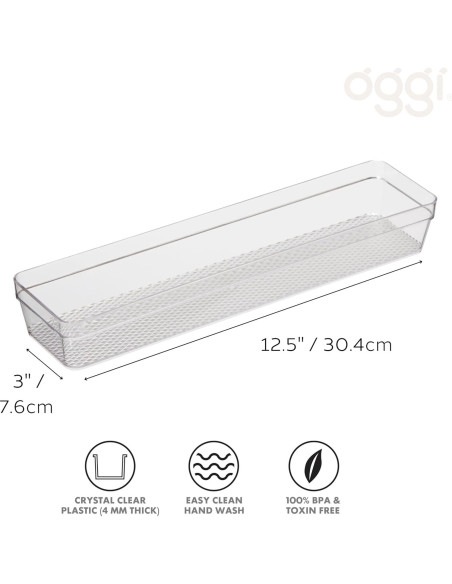 Organizador de Cajones Oggi Claro 31.75x7.62x6.35 cm Multiusos