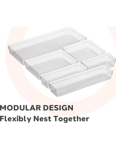 Organizador de Cajones Oggi Claro 31.75x7.62x6.35 cm Multiusos