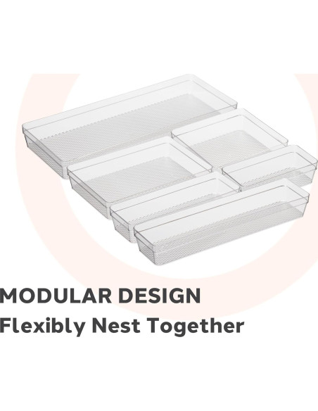 Organizador de Cajones Oggi Claro 31.75x7.62x6.35 cm Multiusos