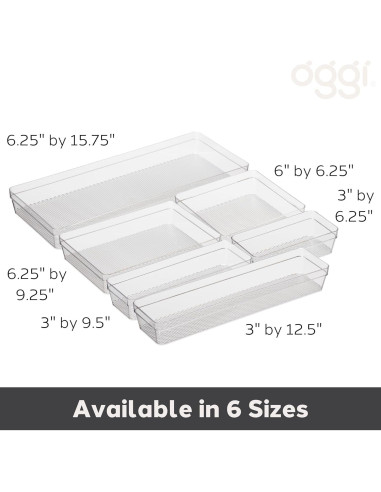 Organizador de Cajones Oggi Claro 31.75x7.62x6.35 cm Multiusos